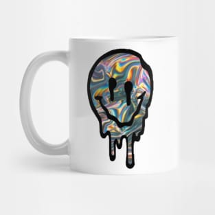 Holographic Drippy Smiley Face Mug